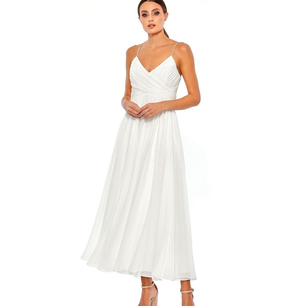 Leena Faux Wrap Sleeveless Flowy Dress